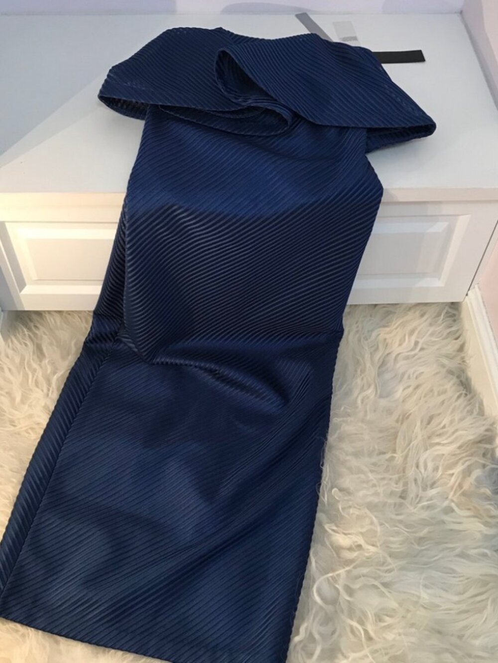 HALSTON HERITAGE Strapless Mesh Dress 2073 - Picture 2 of 7